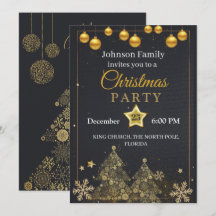 Jul Invitation | Guld Invitation