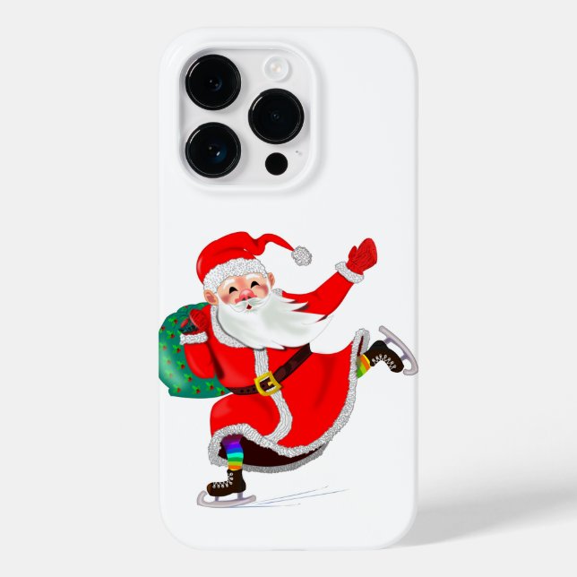 Jul iphone case Santa med Gift (Baksida)