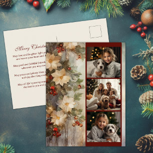 Jul Irish Blating 3 Photo Winter Flowers Helg Vykort