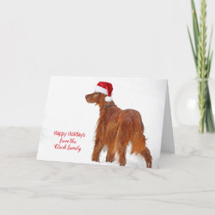 Jul Irish Setter i snöflingor Kort