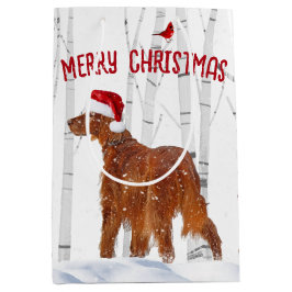 Jul Irish Setter med Birch Träd