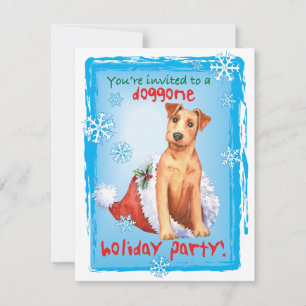Jul Irish Terrier-inbjudan Julkort