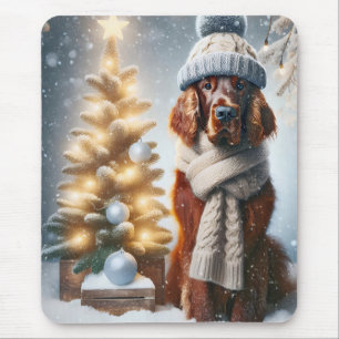 Jul - irländskt brev med Scarf och Hat Musmatta