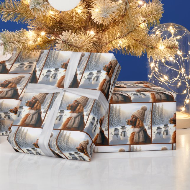 Jul - irländskt brev med Snögubbar Presentpapper (Helgdagar)