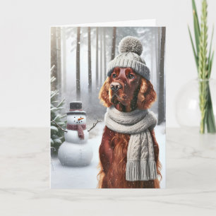 Jul - irländskt brev med Snögubbe Kort