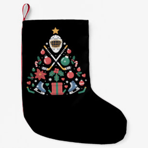Jul Ishockey Älskar Träd Sportlag Liten Julstrumpa