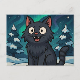 Jul Isländsk Jull katt  Helg Vykort