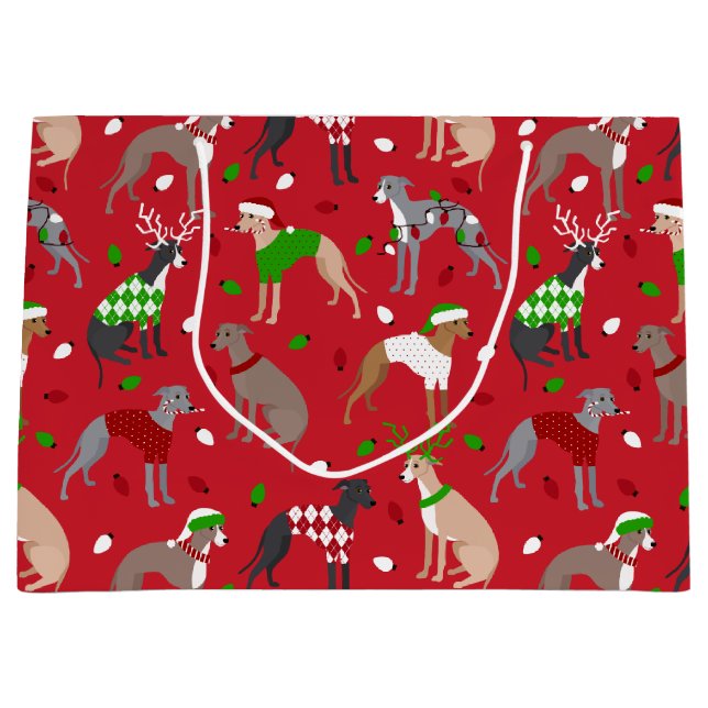 Jul Italienska Greyhound Hund (Framsidan)