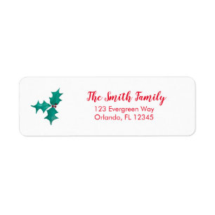 Jul Ivy Berries Returadress Etikett