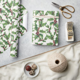 Jul Ivy Papper på Benvit Presentpapper