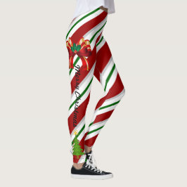 Jul Jag gillar Candy Leggings Red Grönt Byxor