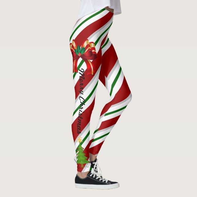 Jul Jag gillar Candy Leggings Red Grönt Byxor (Höger)