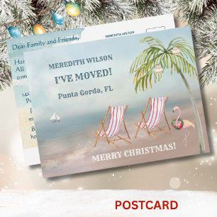 Jul Jag har Flyttat Ocean Beach Budget Move Meddelande Vykort