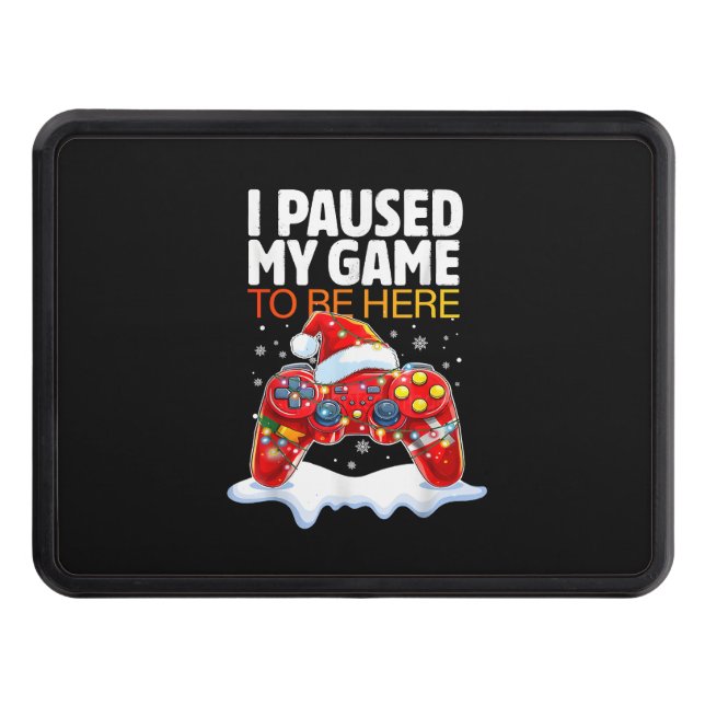 Jul jag pausade mitt spel att vara här, så roligt  dragkroksskydd (Framsidan)