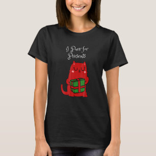 Jul jag spinnar för presenter för katt t shirt
