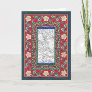 Jul~-järnek och HelleborePhotoframe kort