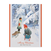 Jul Jenny Nyström Children Sledding CC0928