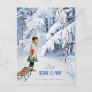 Jul Jenny Nyström Låt det snöa CC0118 Vykort
