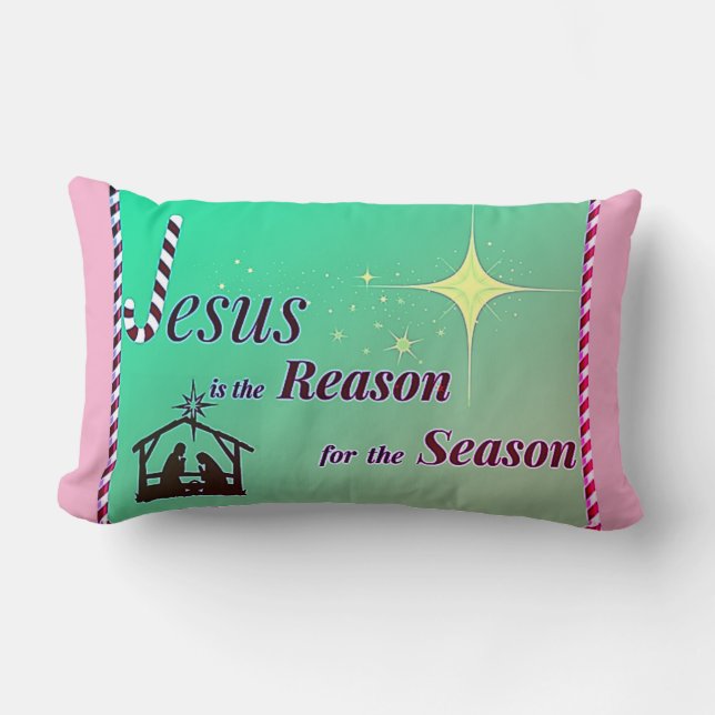 Jul Jesus är Reason Pillow Lumbarkudde (Framsida)