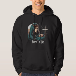 Jul Jesus Kristus Born till Die Kor Hoodie
