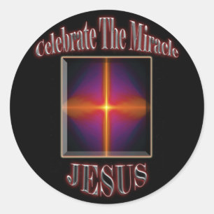 Jul Jesus Sticker Runt Klistermärke