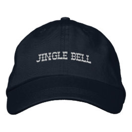 Jul Jingle Bell Marinblå Elegant Vintermössa Broderad Keps