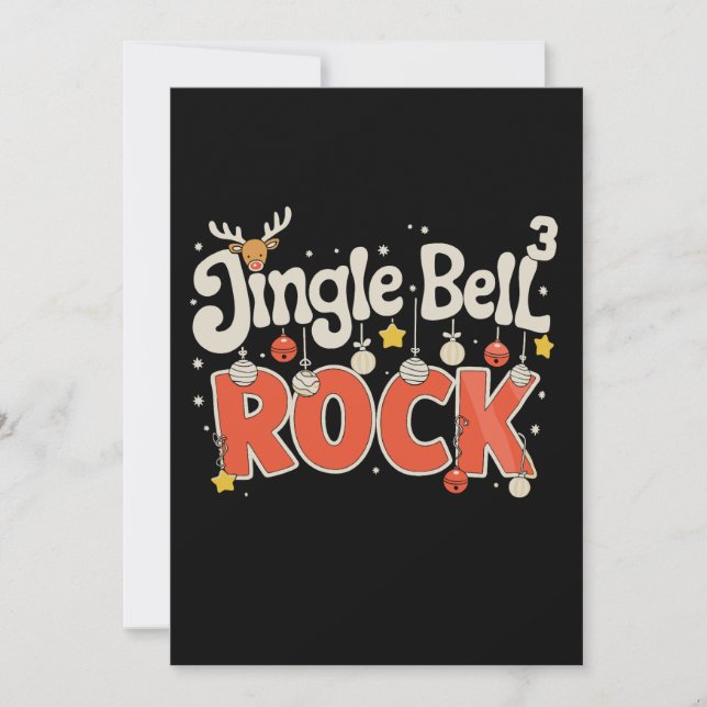 Jul Jingle Bells 3 Math Rock Xmas Högtid Julkort (Framsida)
