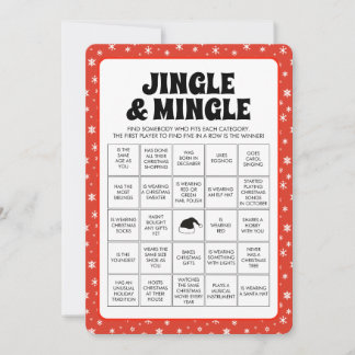 Jul-jingle & Mingle Bingo-spel Julkort