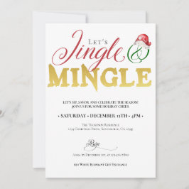 Jul Jingle Mingle Julafton Julhelg Party Inbjudningar