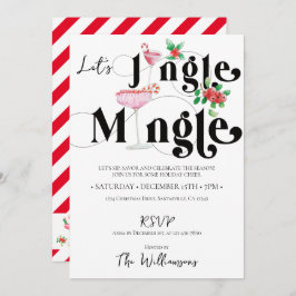 Jul Jingle Mingle Julafton Julhelg Party Inbjudningar