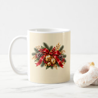 Jul Jingle Rings Röda Band Festiv Kaffemugg