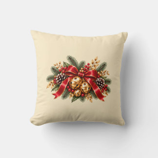 Jul Jingleklockor Röd Slinga Festiv Kudde