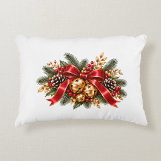 Jul Jingleklockor Röd Slinga Festiv Prydnadskudde