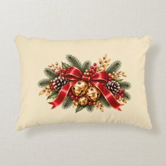 Jul Jingleklockor Röd Slinga Festiv Prydnadskudde