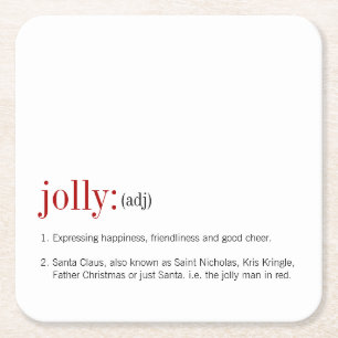 Jul Jolly Definition Helgdag Underlägg Papper Kvadrat