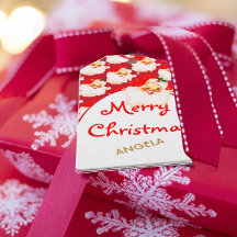 jul Jolly Jultomten Red Merry Hälsning