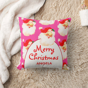 jul Jolly Jultomten Rosa Merry Hälsning Kudde