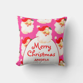 jul Jolly Jultomten Rosa Merry Hälsning Kudde