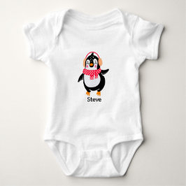 Jul Jolly Penguin i Scarf med Ear Muffs T Shirt