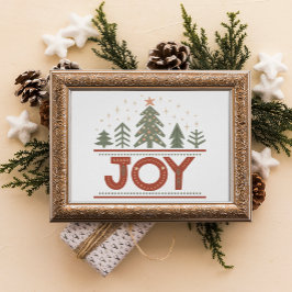 Jul Joy Boho Helgdag Poster
