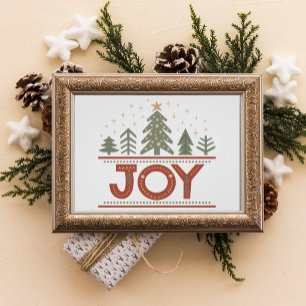 Jul Joy Boho Helgdag Poster