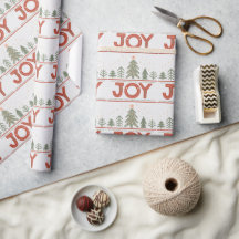 Jul Joy Boho Helgdag Wrapping Papper
