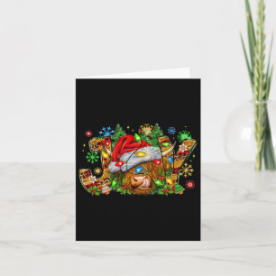 Jul Joy Cute Highland Cow med Santa Hat Xma Kort