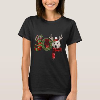 Jul Joy Dwarf Stocking Reindeer White Labrad T Shirt