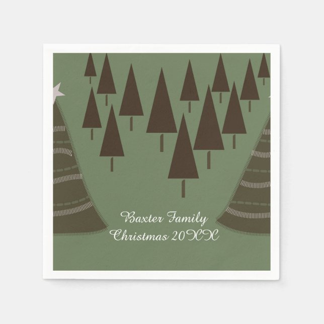 Jul Joy-Elegant Helgdag Stil Pappersservett (Framsidan)