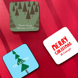 Jul Joy-Elegant Helgdag Stil Underlägg Papper Kvadrat