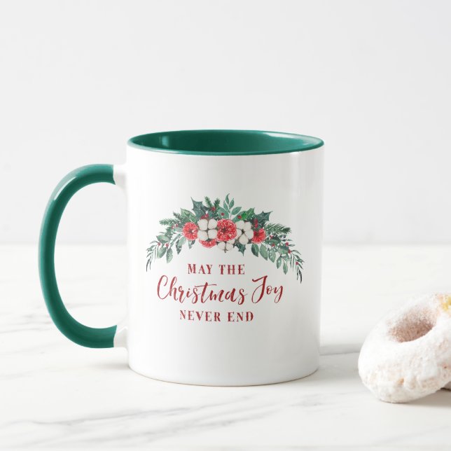 Jul Joy Evergreen Bouquet Helgdag Coffee Mugg (Med munk)