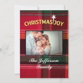 Jul Joy Family Baby Infant Photo Personalize Julkort