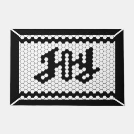 Jul Joy Faux Tile Black and White Farmhouse