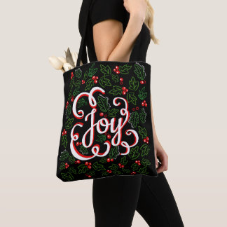 Jul Joy Flourish Holly Berries & Löv Tygkasse